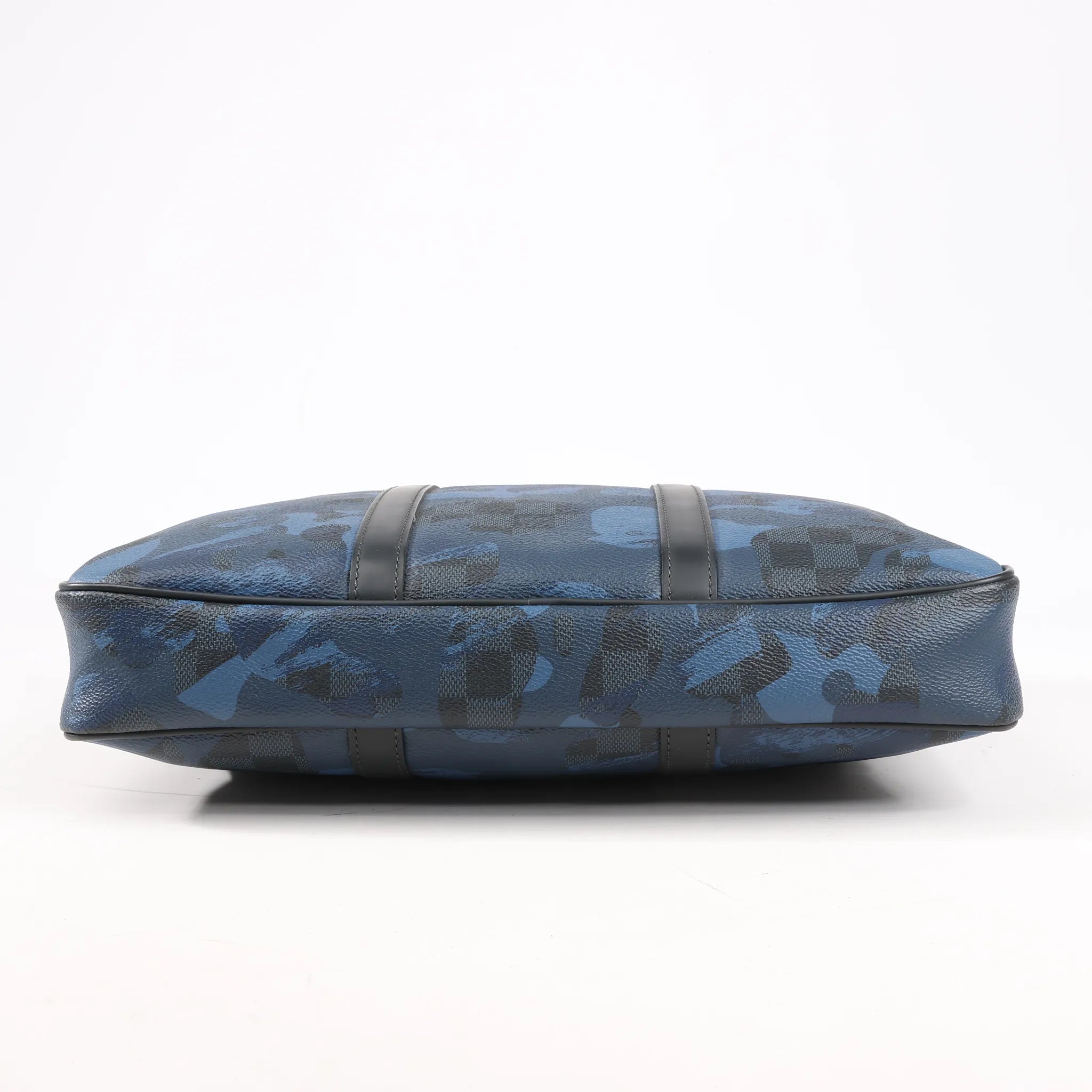 Louis Vuitton Cobalt Camouflage Porte Documents Voyages PM Handbag in Navy Blue x Black N41507