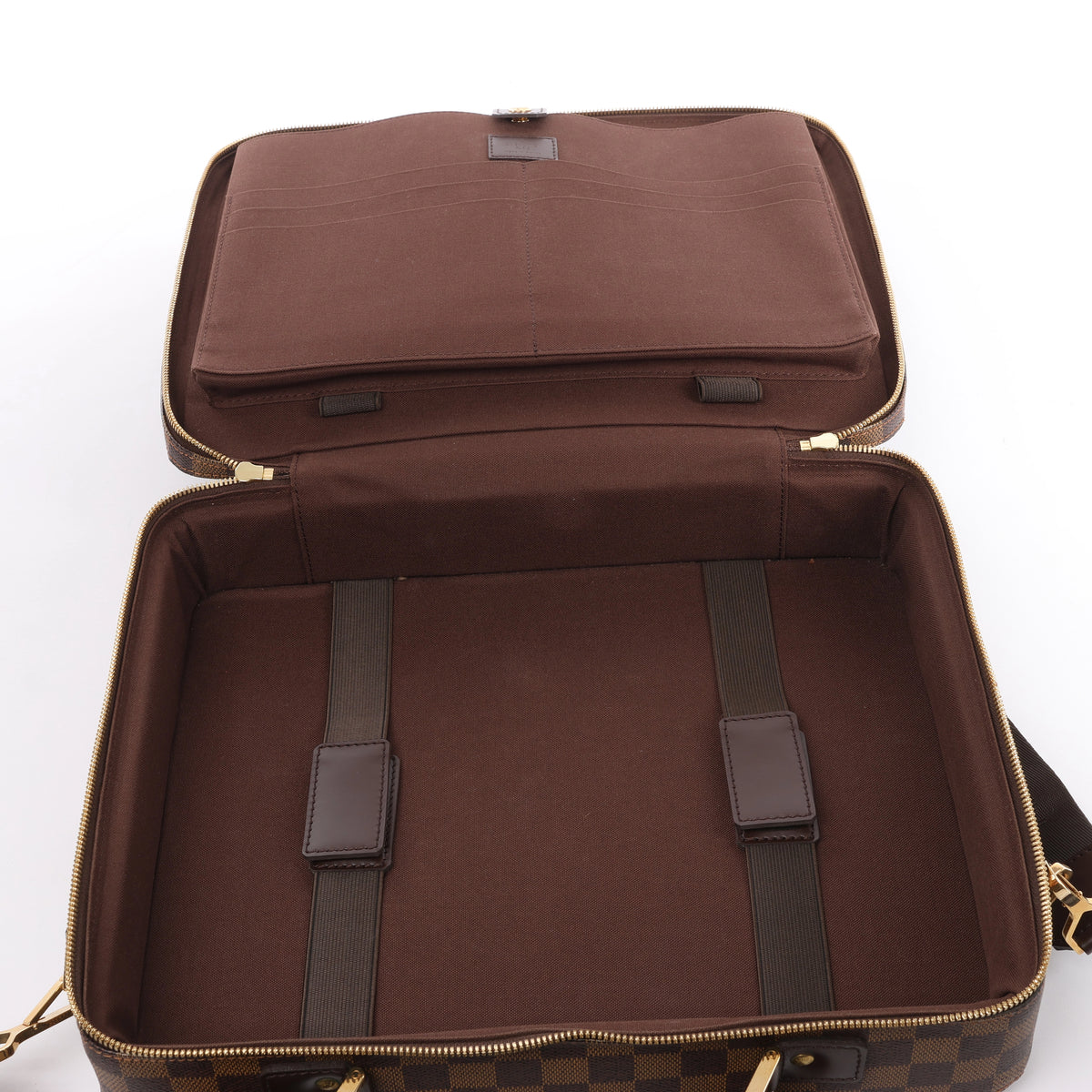 Louis Vuitton Damier Ebene Porto Ordino Tours Sabana 2Way Bolso De Hombro N53355