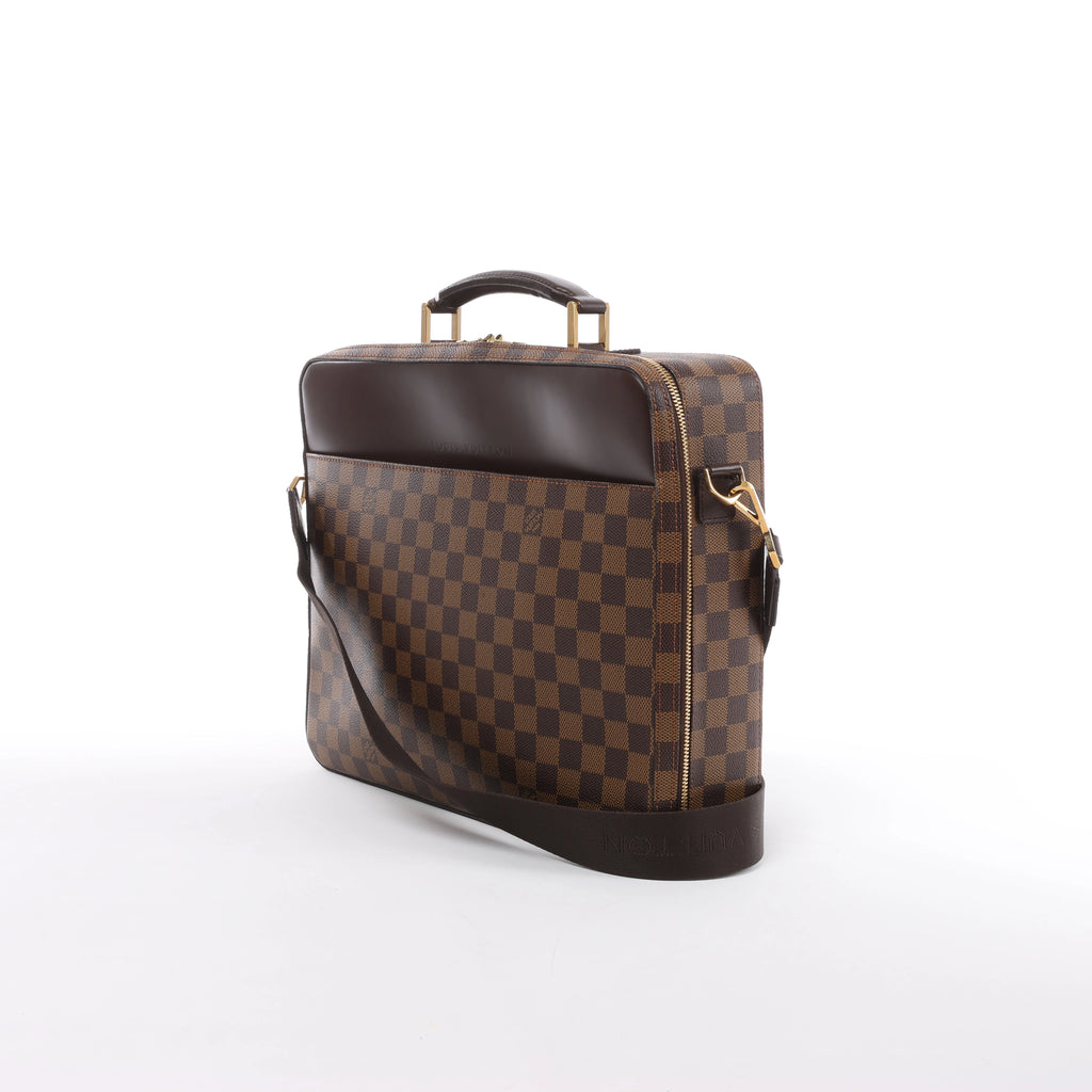 Louis Vuitton Damier Ebene Porto Ordino Tours Sabana 2Way Bolso De Hombro N53355