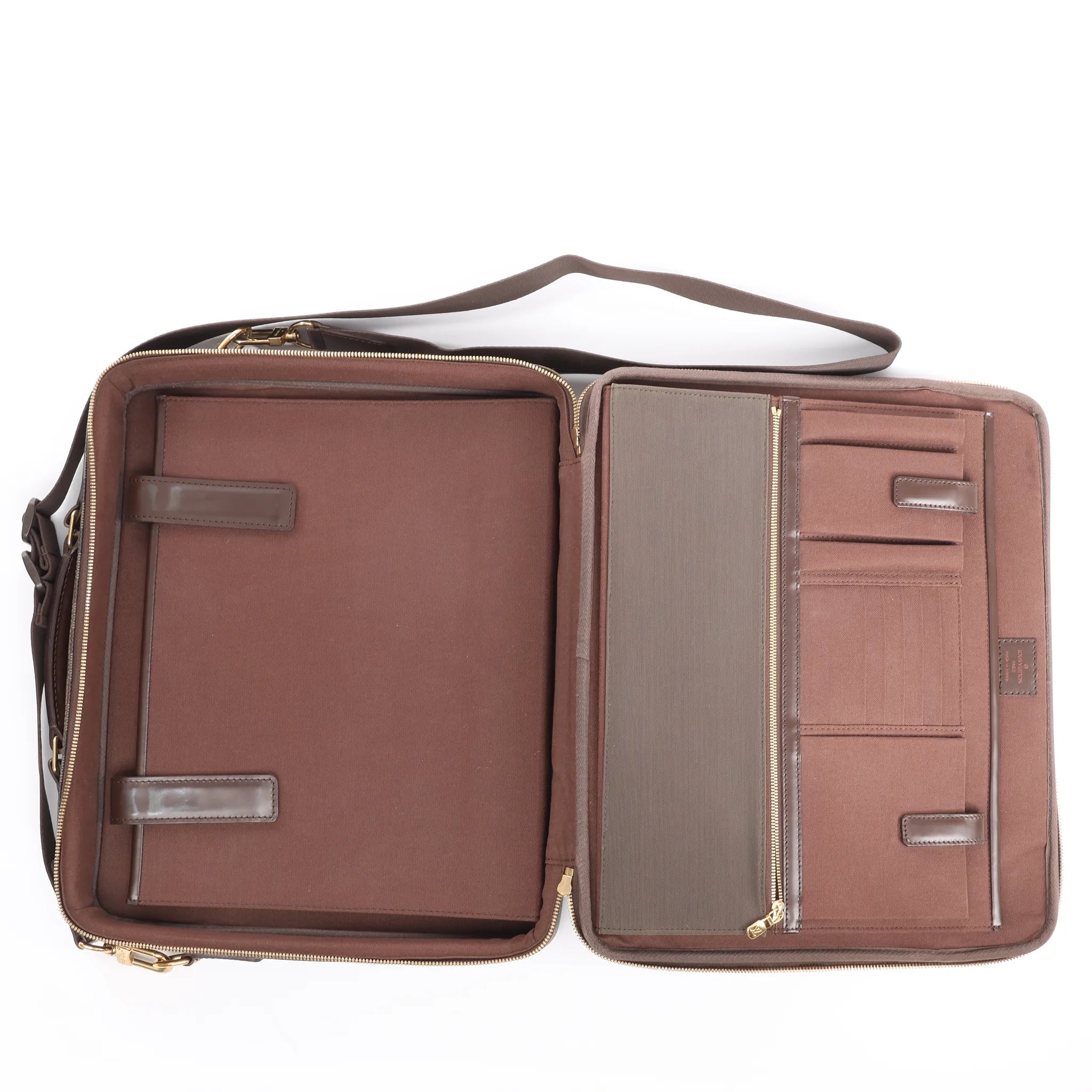 Louis Vuitton Porto Ordino Tours Sabana Damier Ebene 2Way Shoulder Bag in Brown N58020