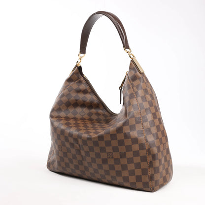 Louis Vuitton Damier Ebene Portobello GM Shoulder Bag in Brown N41185