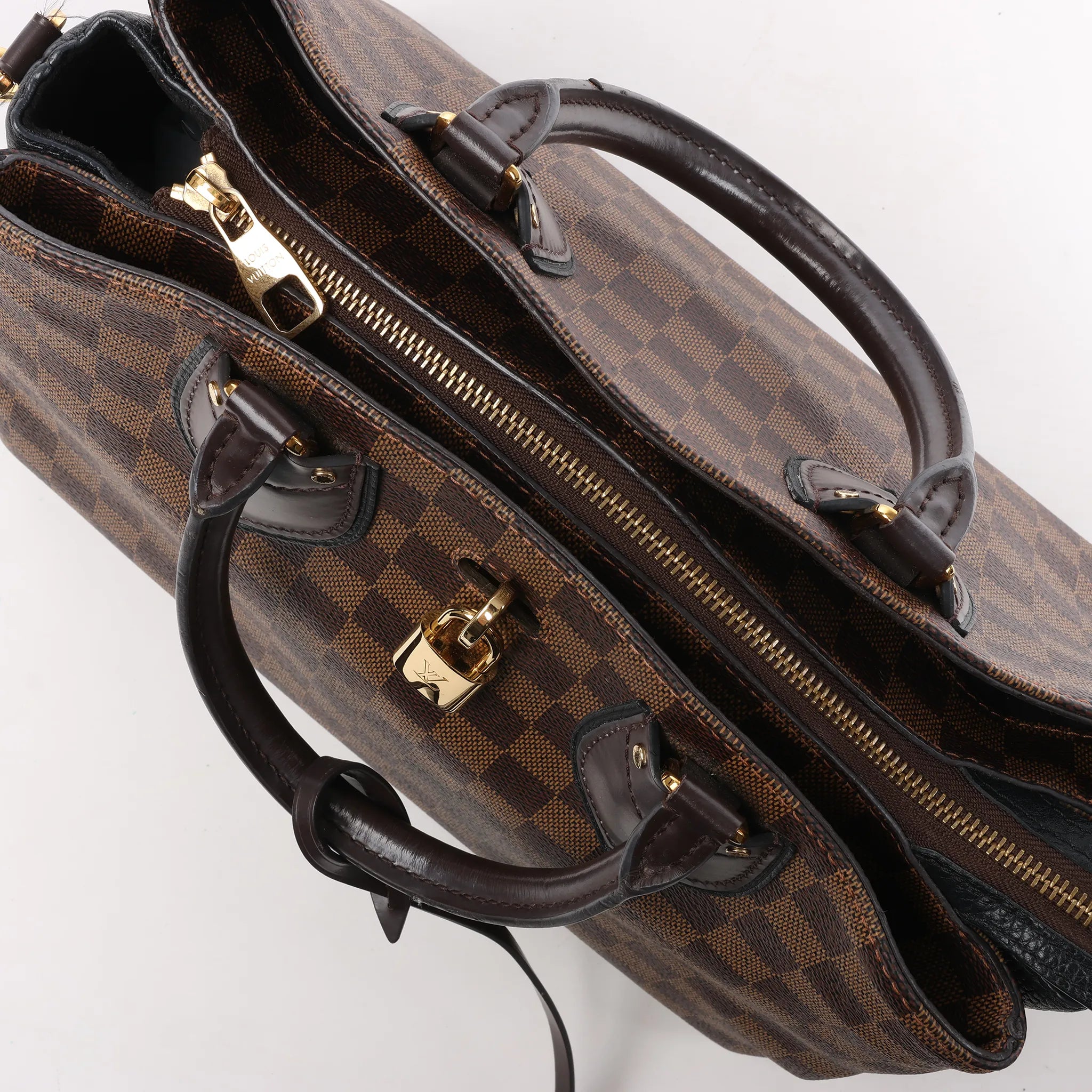Louis Vuitton Damier Ebene Portofeuil-Normandy 2Way Handbag N41487
