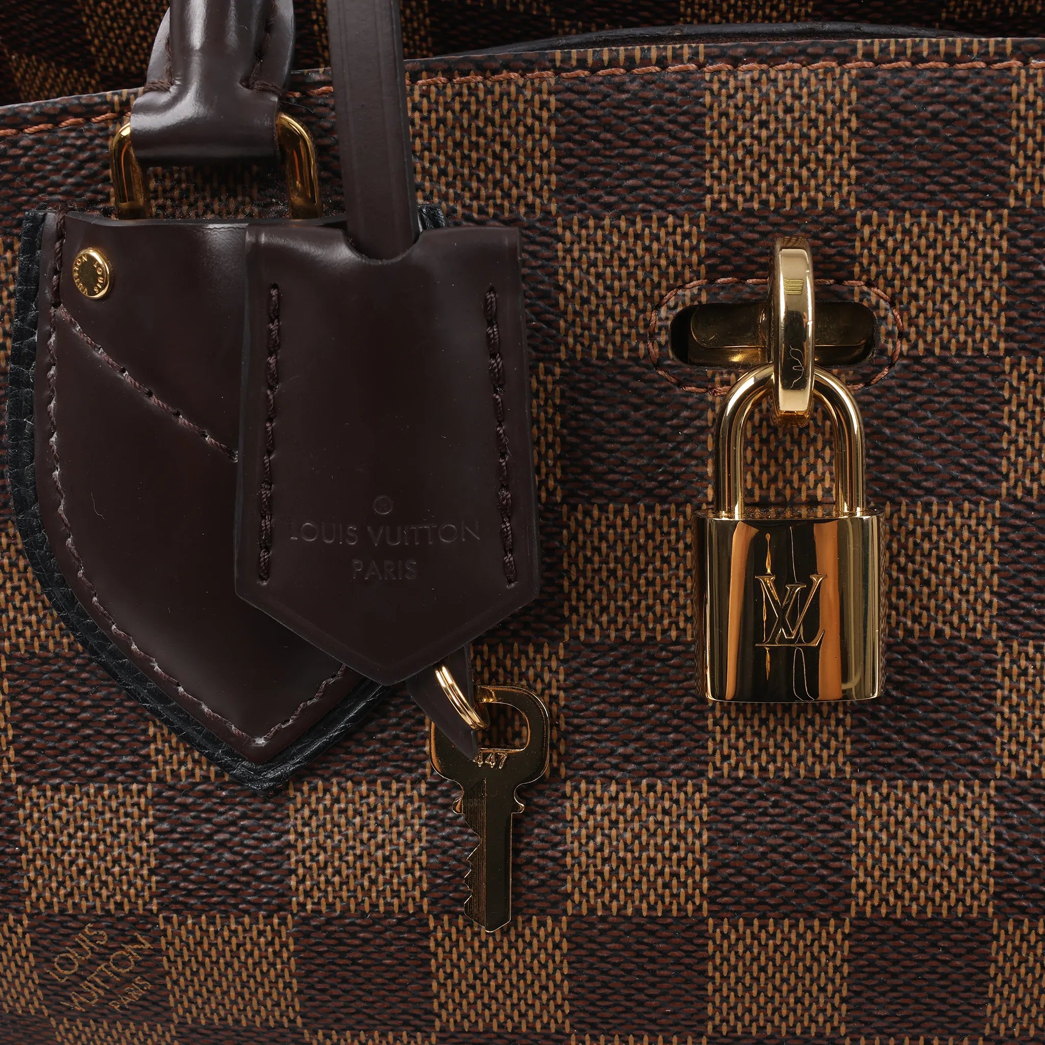 Louis Vuitton Damier Ebene Portofeuil-Normandy 2Way Handbag N41487
