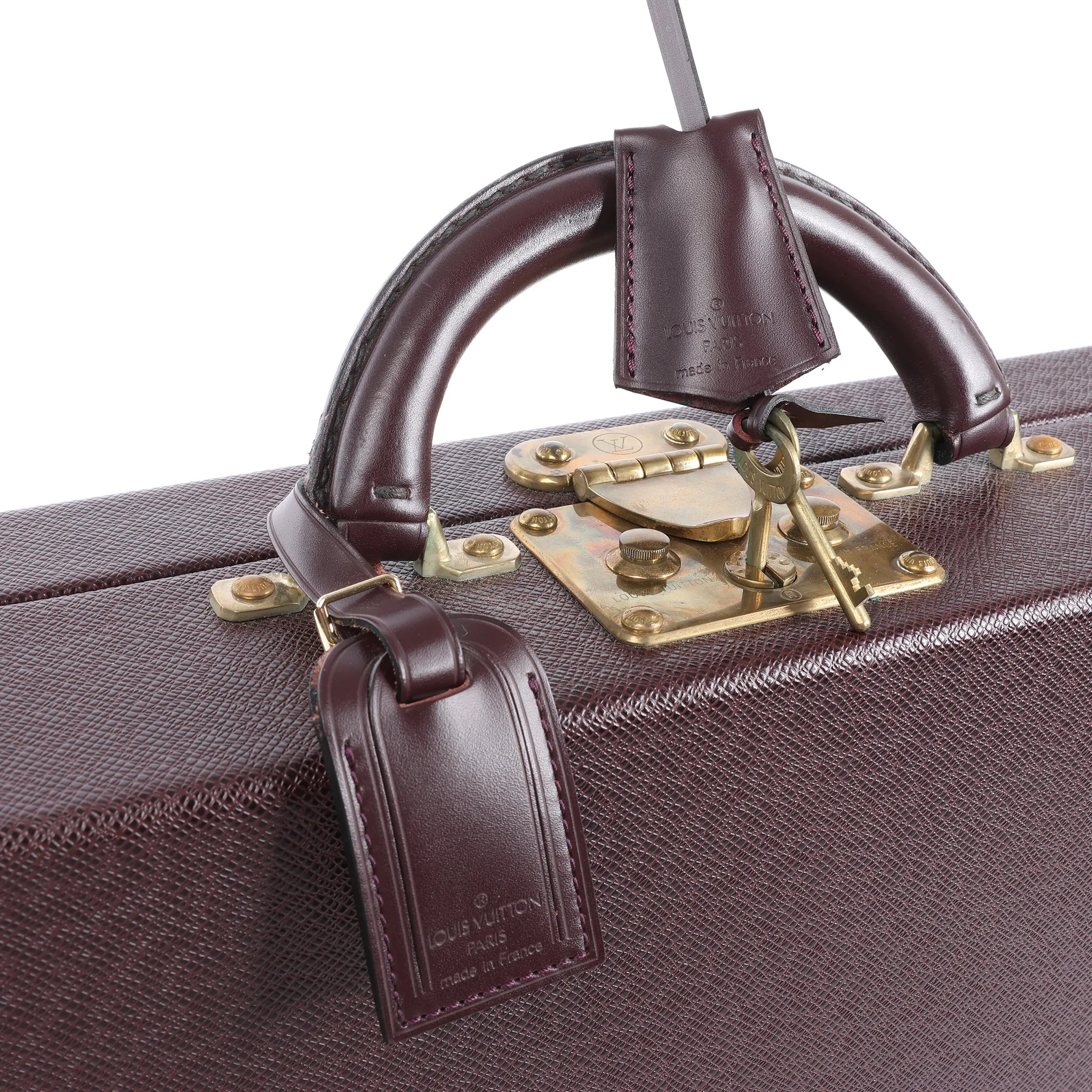 Louis Vuitton President Taiga Leather Handbag in Purple M30006