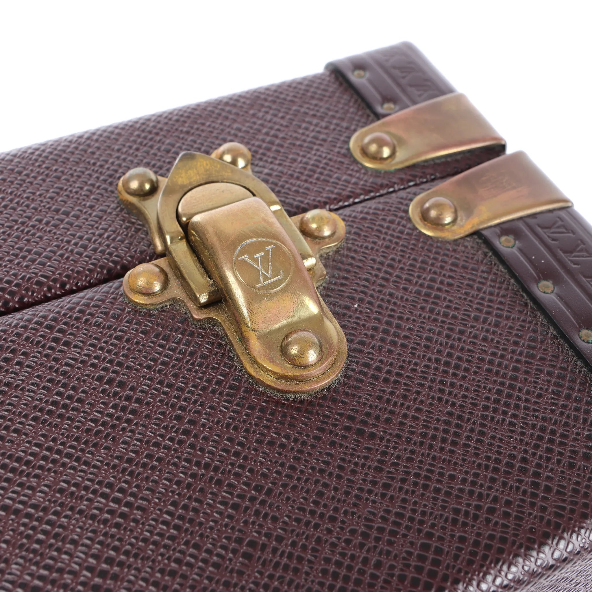 Louis Vuitton President Taiga Leather Handbag in Purple M30006