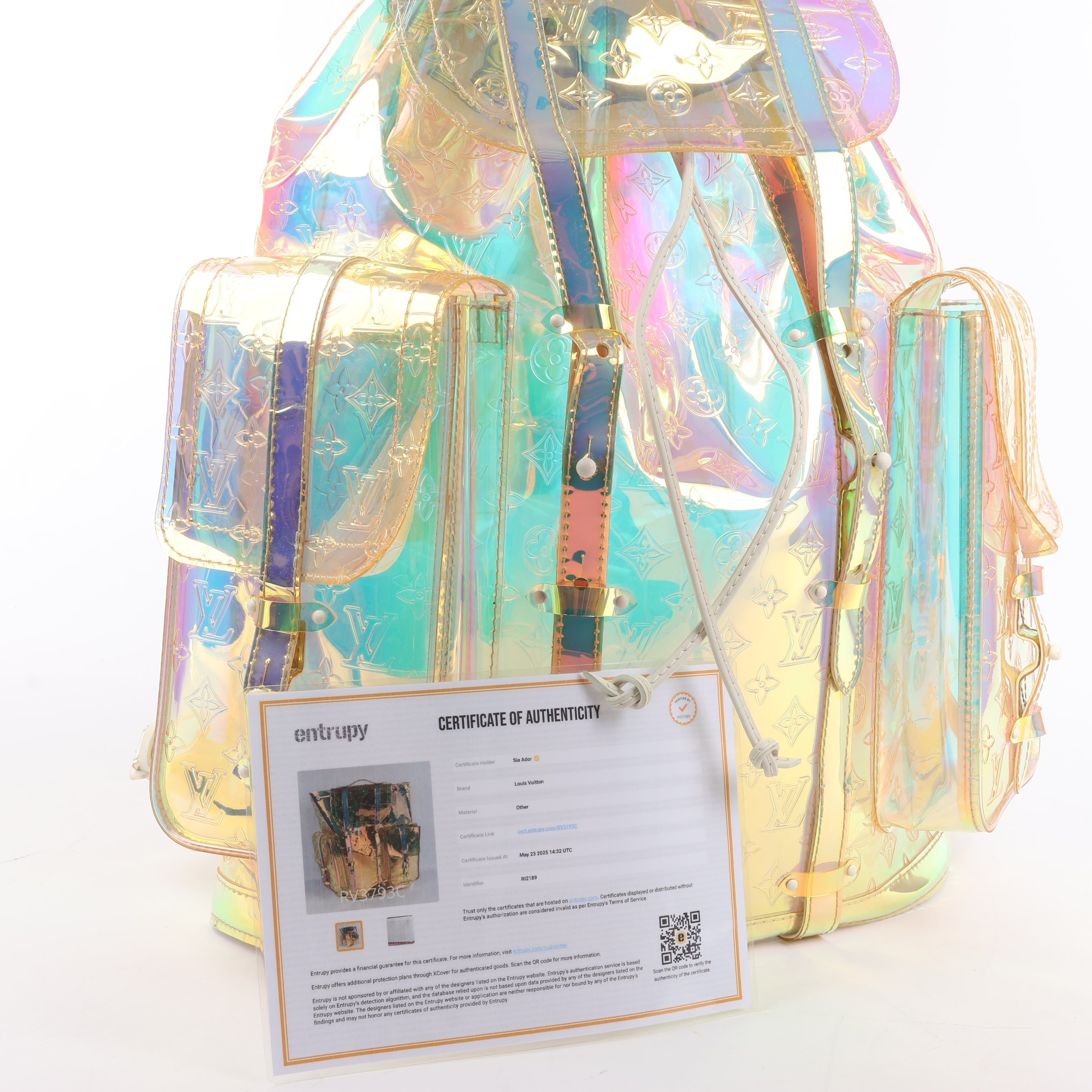 Louis Vuitton Monogram Prism Christopher GM Backpack M44766