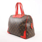 Louis Vuitton Retiro PM Monogram Canvas Handbag in Brown x Red M50057