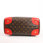 Louis Vuitton Retiro PM Monogram Canvas Handbag in Brown x Red M50057