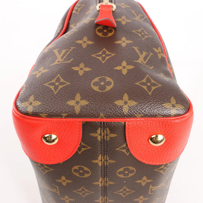 Louis Vuitton Retiro PM Monogram Canvas Handtasche in Braun x Rot M50057