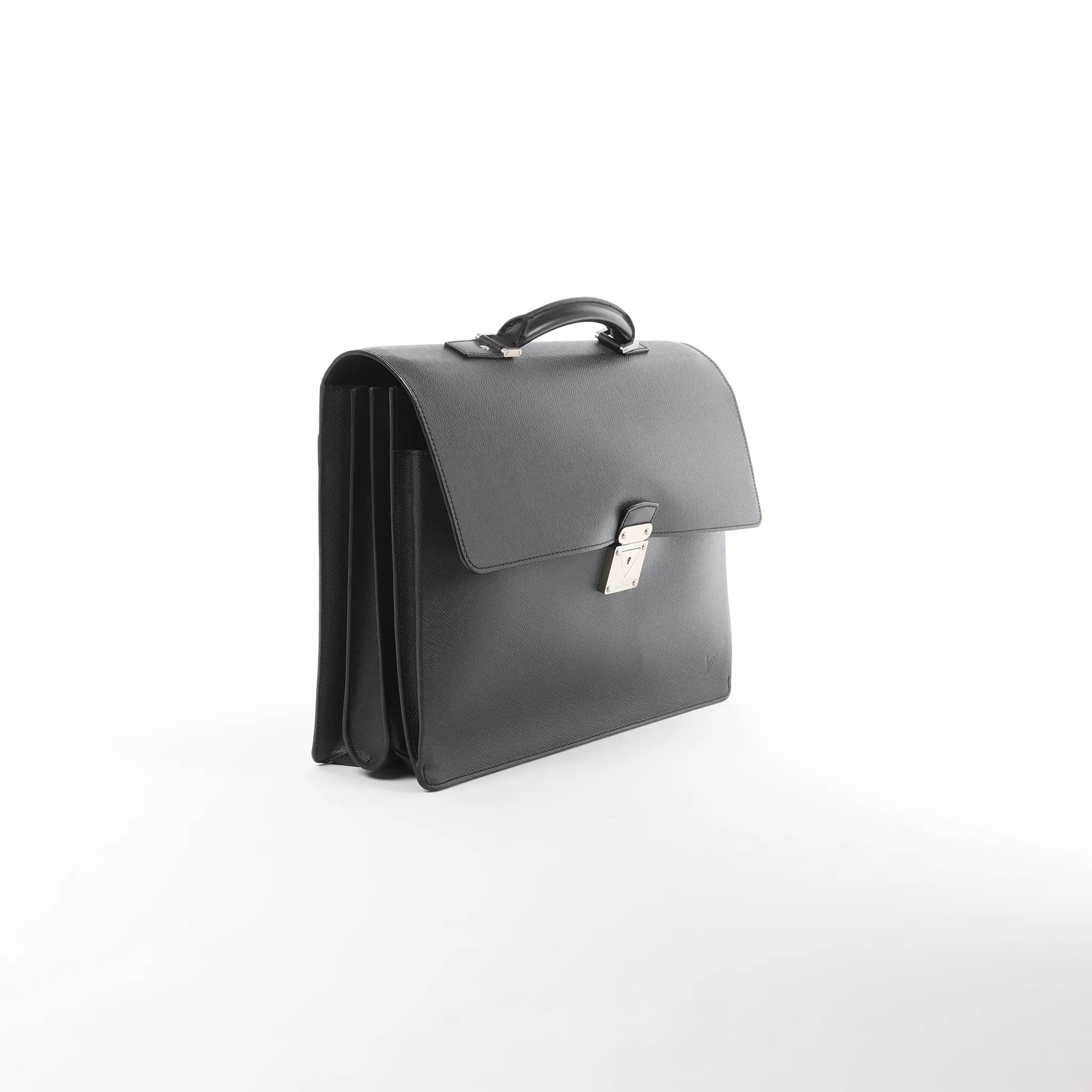 Louis Vuitton Robusto Taige Leather Briefcase in Black