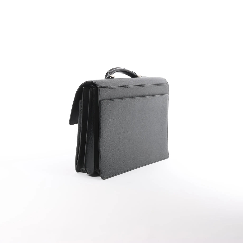 Louis Vuitton Robusto Taige Leather Briefcase in Black