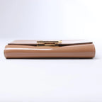 Louis Vuitton Louise Rose Velours Monogram Vernis Chain Clutch in Beige
