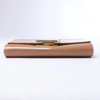 Louis Vuitton Louise Rose Velours Monogram Vernis Chain Clutch in Beige