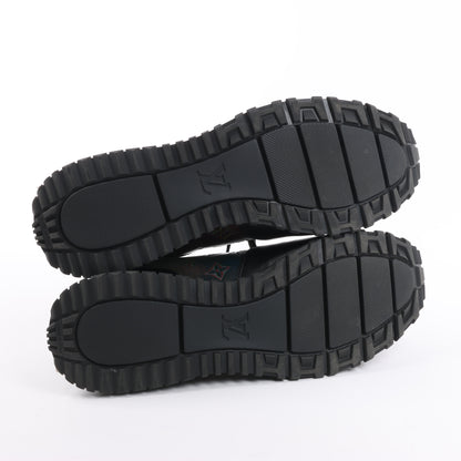 Baskets Louis Vuitton Runaway Line 20 ans Monogram Rainbow en cuir et tissu noir et multicolore GO0230, pointure 45 EU