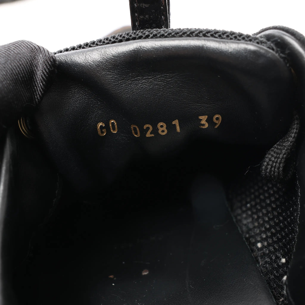 Louis Vuitton Runaway line 21 years Mesh x Leather Sneakers in Black GO0281, Size 39