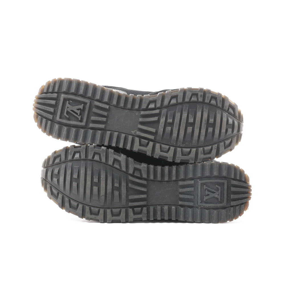 Louis Vuitton Runaway line 21 years Mesh x Leather Sneakers in Black GO0281, Size 39