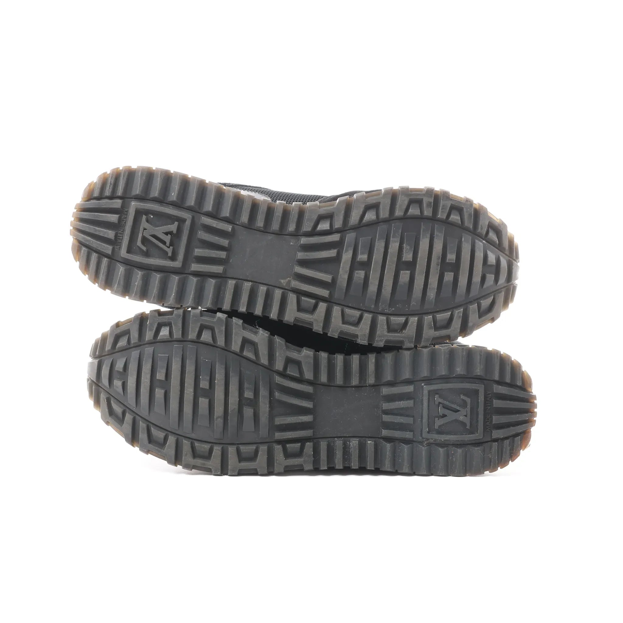 Louis Vuitton Runaway line 21 years Mesh x Leather Sneakers in Black GO0281, Size 39