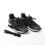 Louis Vuitton Runaway line 21 years Mesh x Leather Sneakers in Black GO0281, Size 39