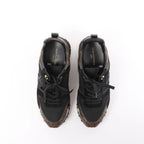 Louis Vuitton Runaway line 21 years Mesh x Leather Sneakers in Black GO0281, Size 39
