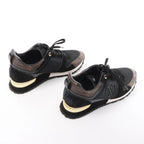 Louis Vuitton Runaway line 21 years Mesh x Leather Sneakers in Black GO0281, Size 39