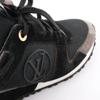 Louis Vuitton Runaway line 21 years Mesh x Leather Sneakers in Black GO0281, Size 39