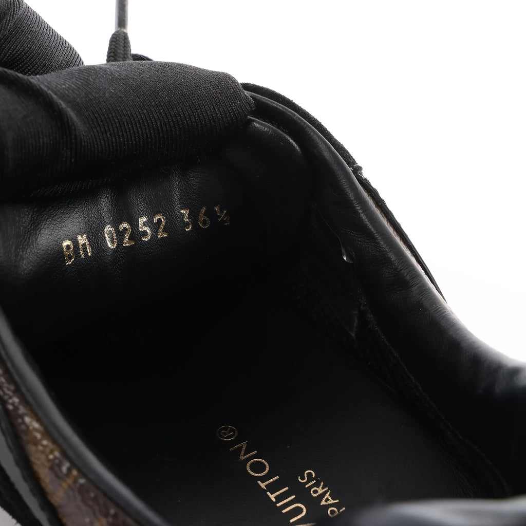 Louis Vuitton Runaway line 22 years Mesh x Leather Sneakers in Black BM0252, Size 36.5 EU