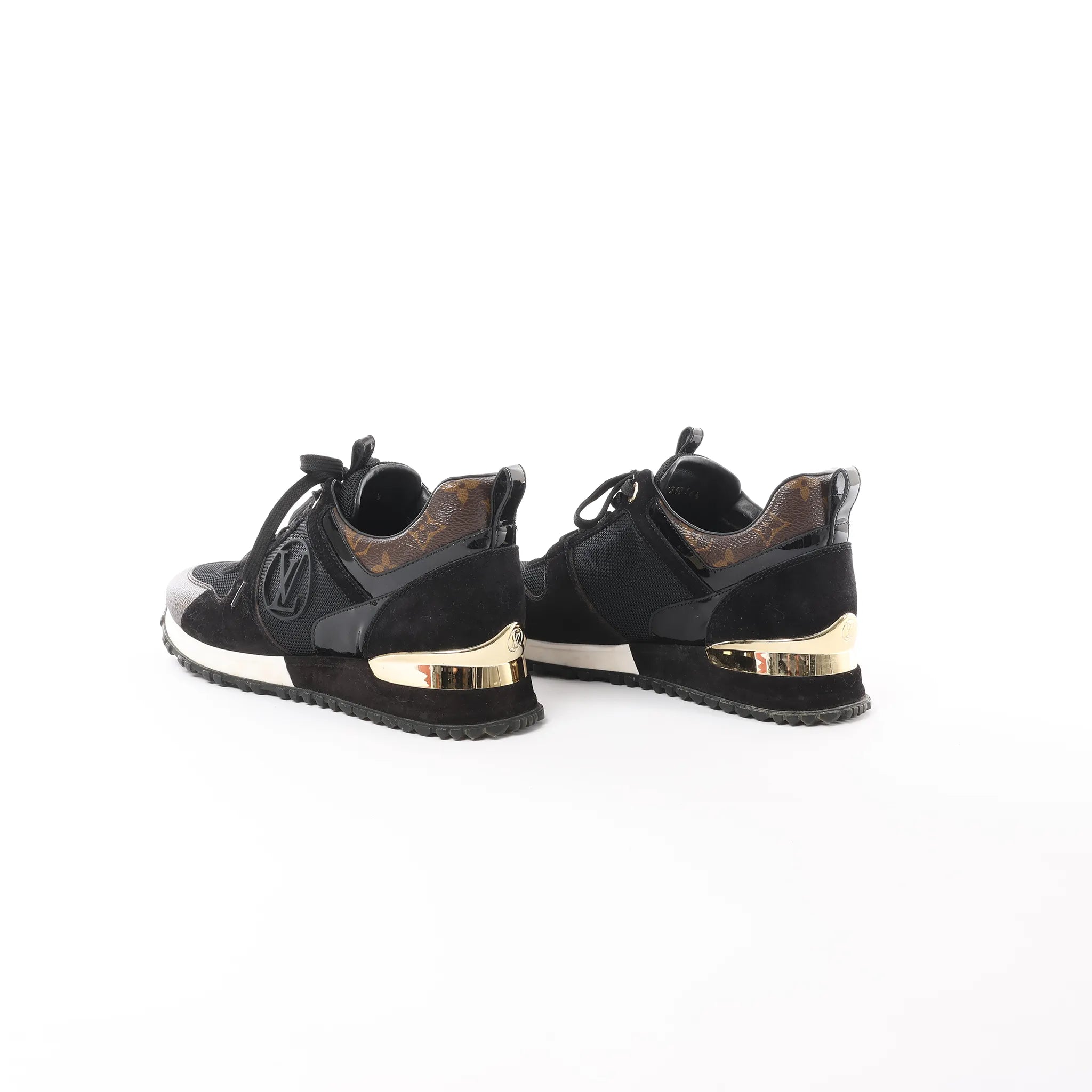 Louis Vuitton Runaway line 22 years Mesh x Leather Sneakers in Black BM0252, Size 36.5 EU