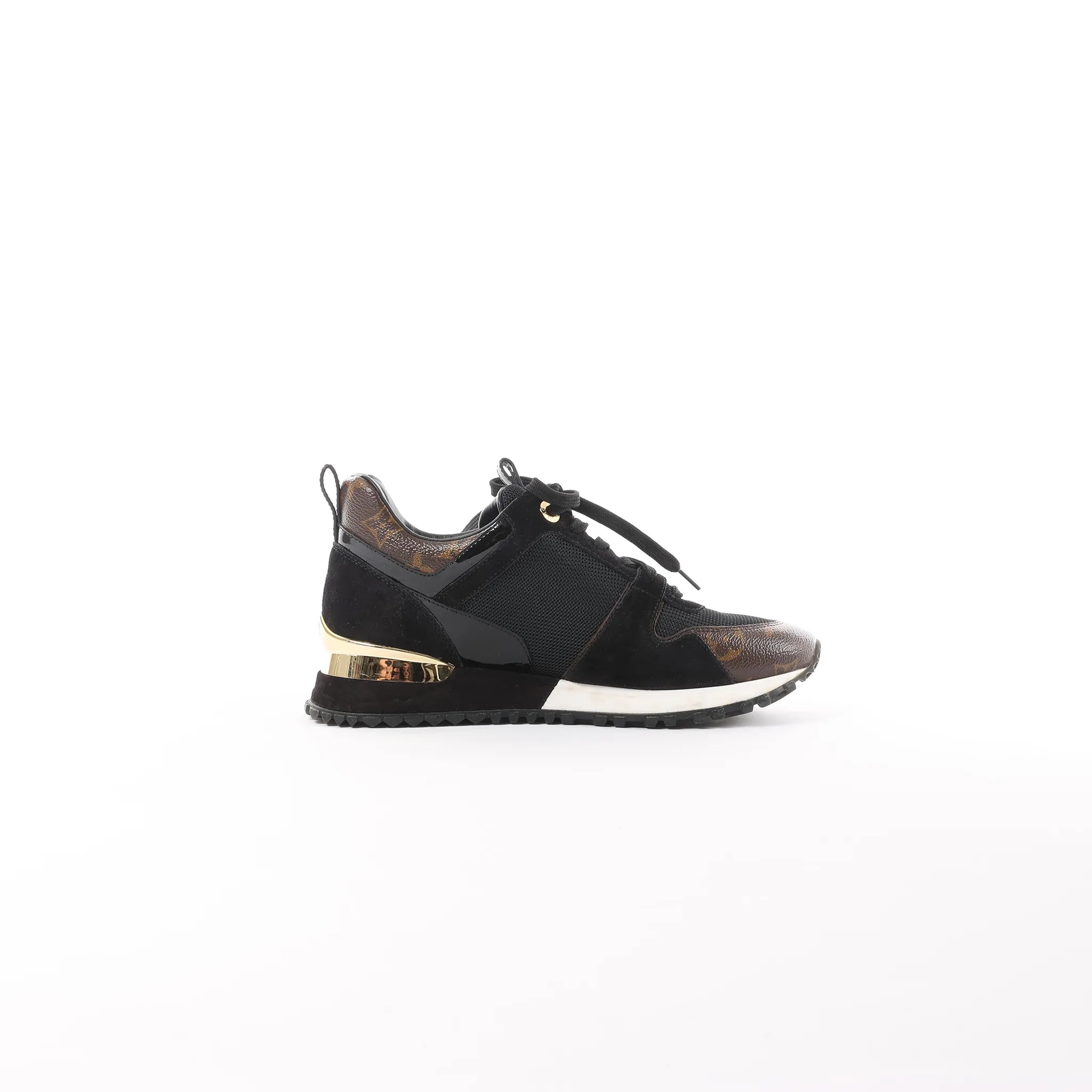 Louis Vuitton Runaway line 22 years Mesh x Leather Sneakers in Black BM0252, Size 36.5 EU
