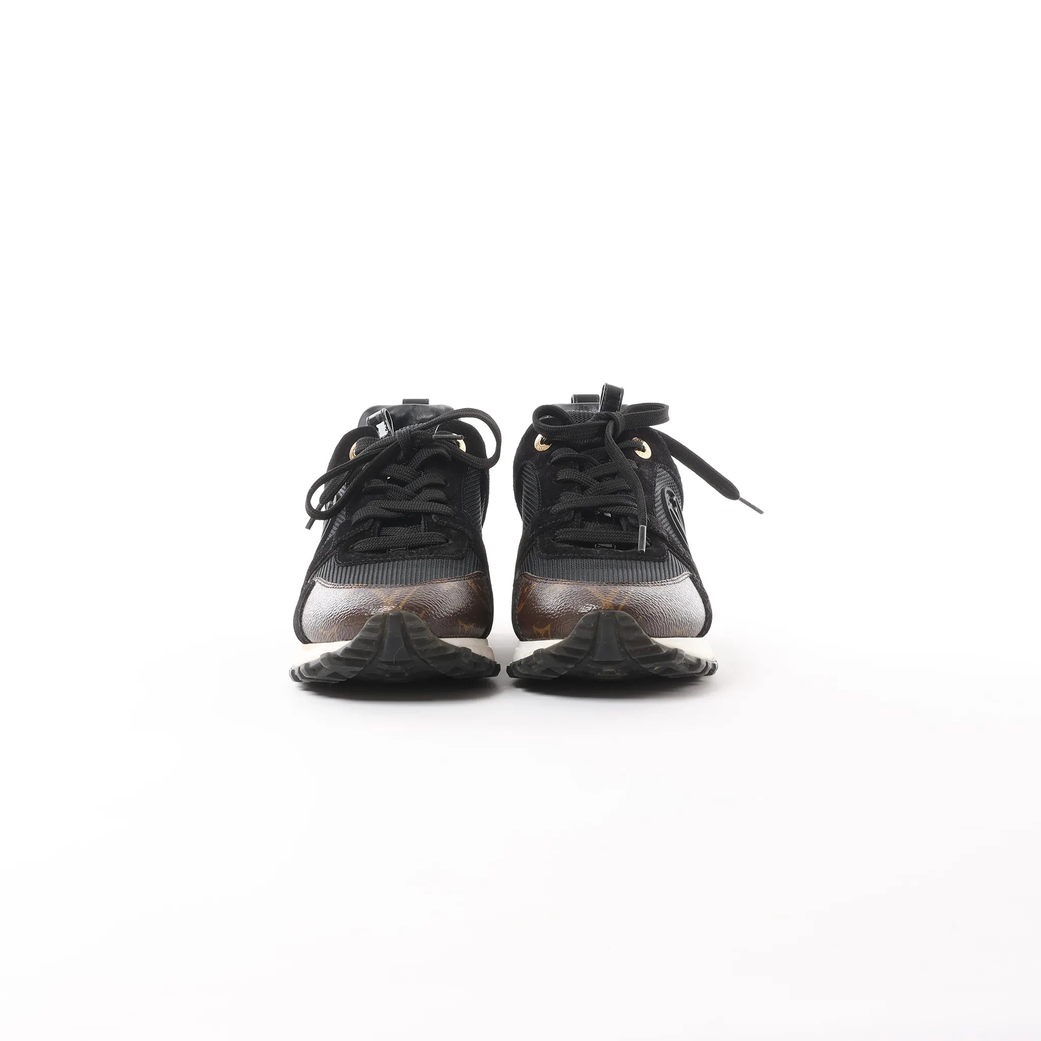 Louis Vuitton Runaway line 22 years Mesh x Leather Sneakers in Black BM0252, Size 36.5 EU