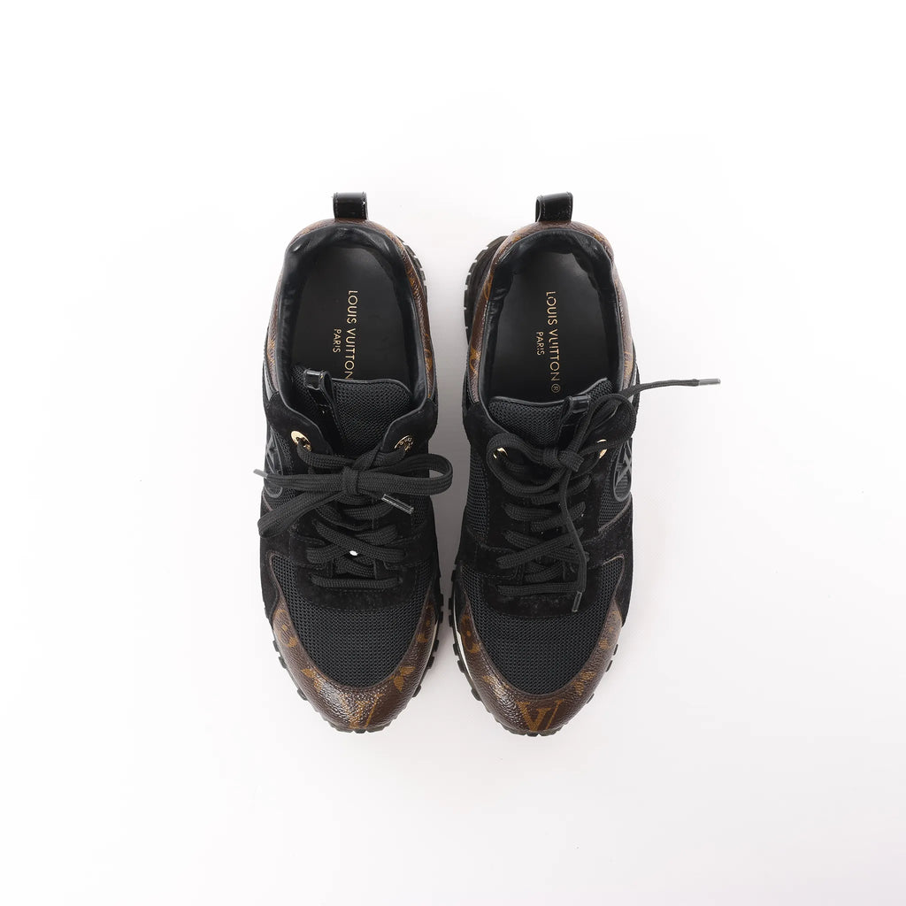 Louis Vuitton Runaway line 22 years Mesh x Leather Sneakers in Black BM0252, Size 36.5 EU