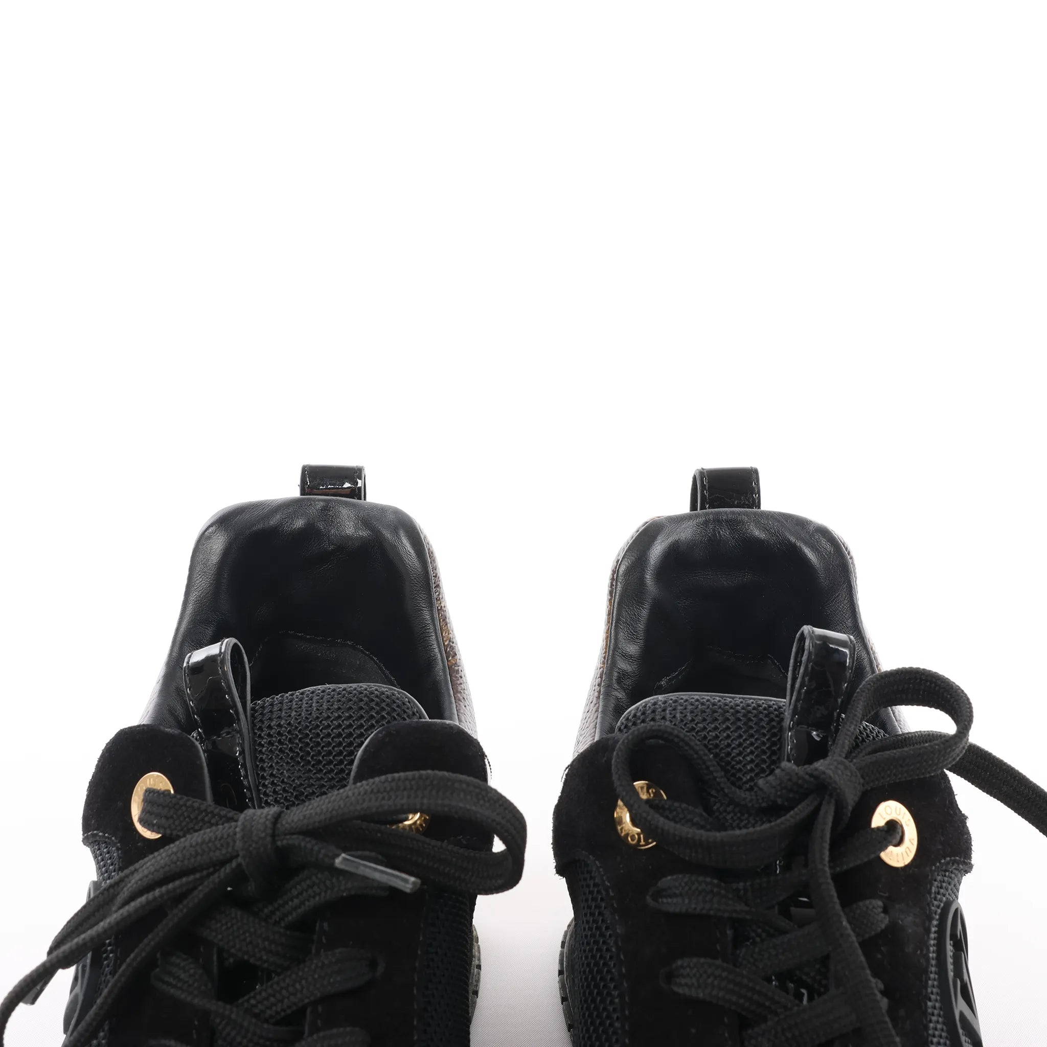 Louis Vuitton Runaway line 22 years Mesh x Leather Sneakers in Black BM0252, Size 36.5 EU