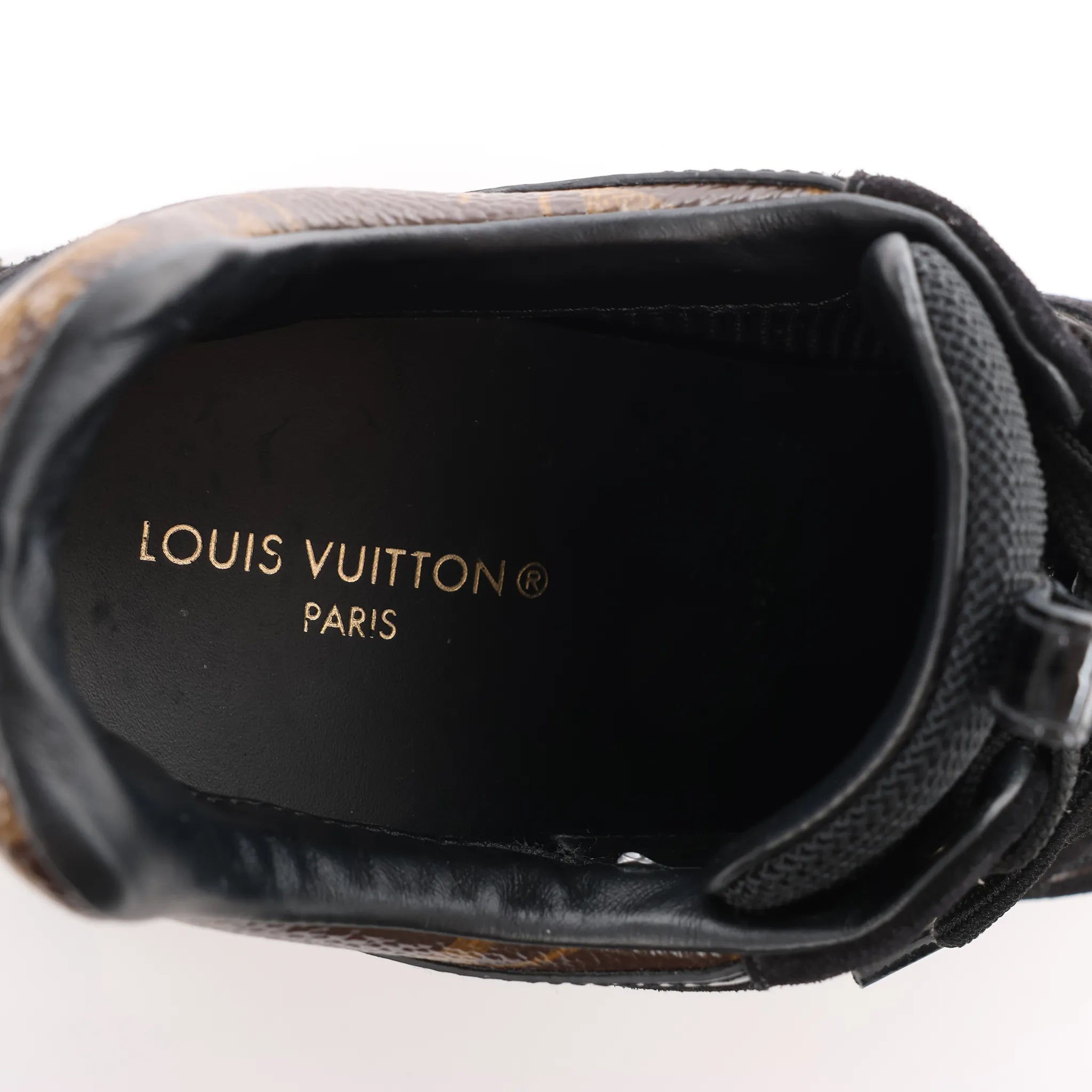 Louis Vuitton Runaway line 22 years Mesh x Leather Sneakers in Black BM0252, Size 36.5 EU