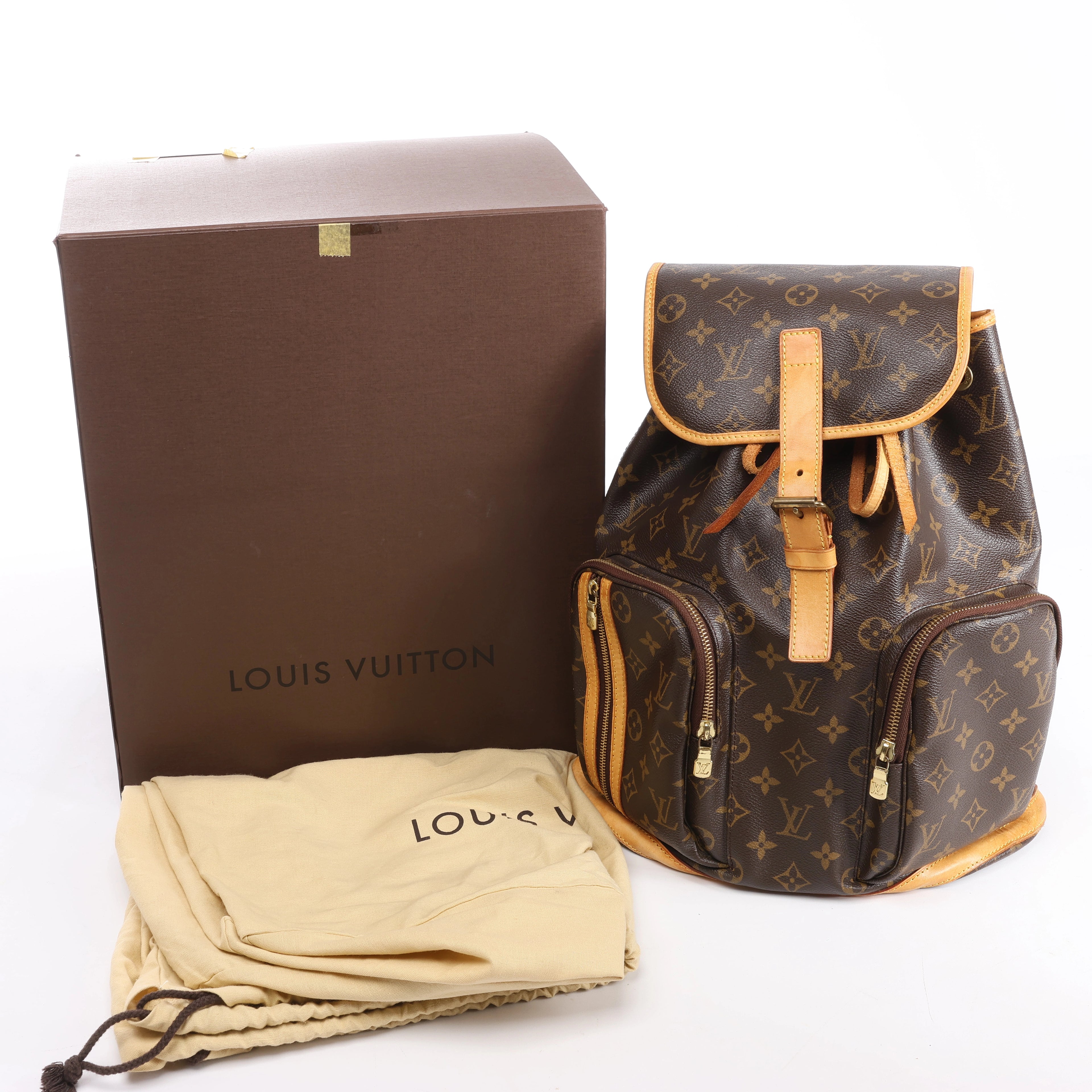Louis Vuitton Sac à Dos Bosphore Monogram Canvas Backpack Brown M40107