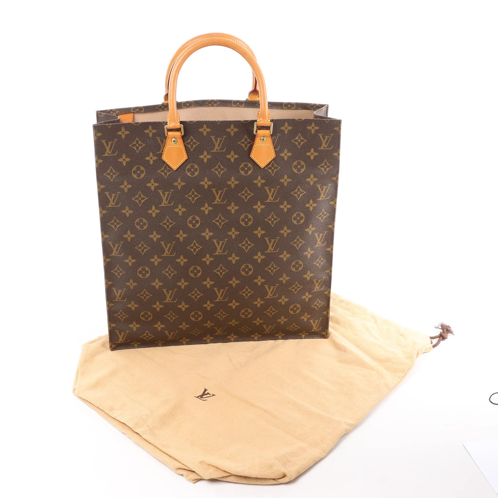 Louis Vuitton Sac Plat Monogram Canvas Handbag in Brown M51140
