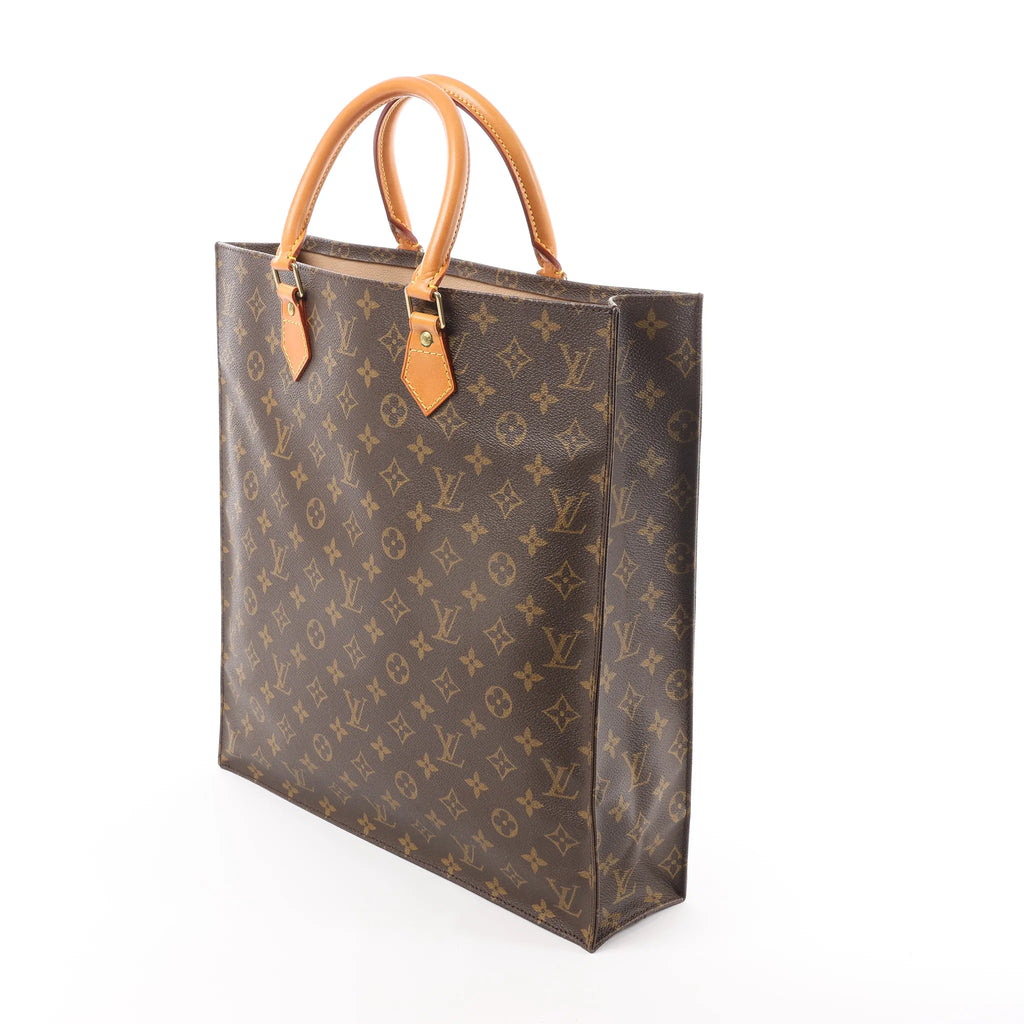 Louis Vuitton Sac Plat Monogram Canvas Handbag in Brown M51140