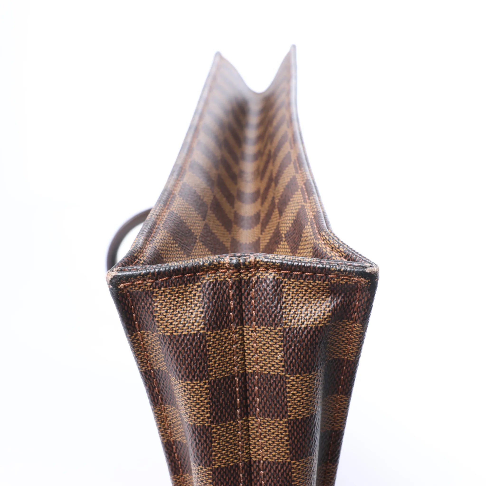 Louis Vuitton Sac Plat Damier Ebene Handbag in Brown N51140