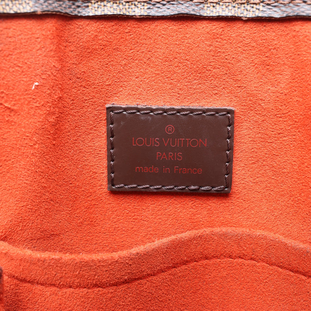 Louis Vuitton Sac Plat Damier Ebene Handbag in Brown N51140
