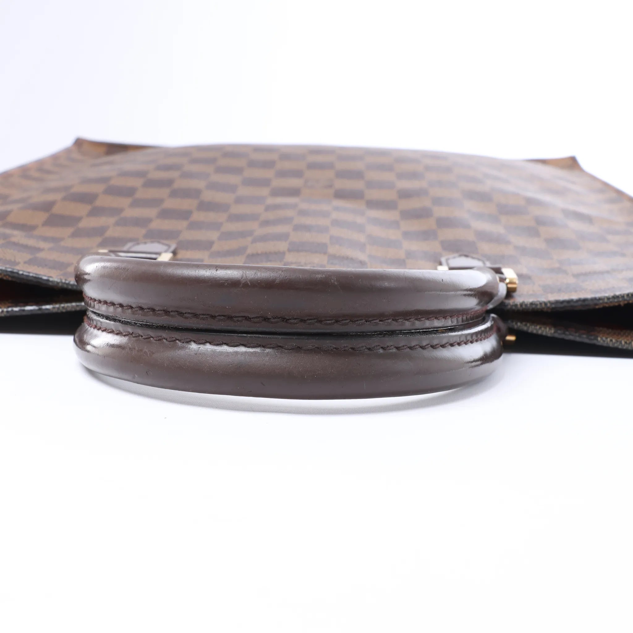 Louis Vuitton Sac Plat Damier Ebene Handbag in Brown N51140