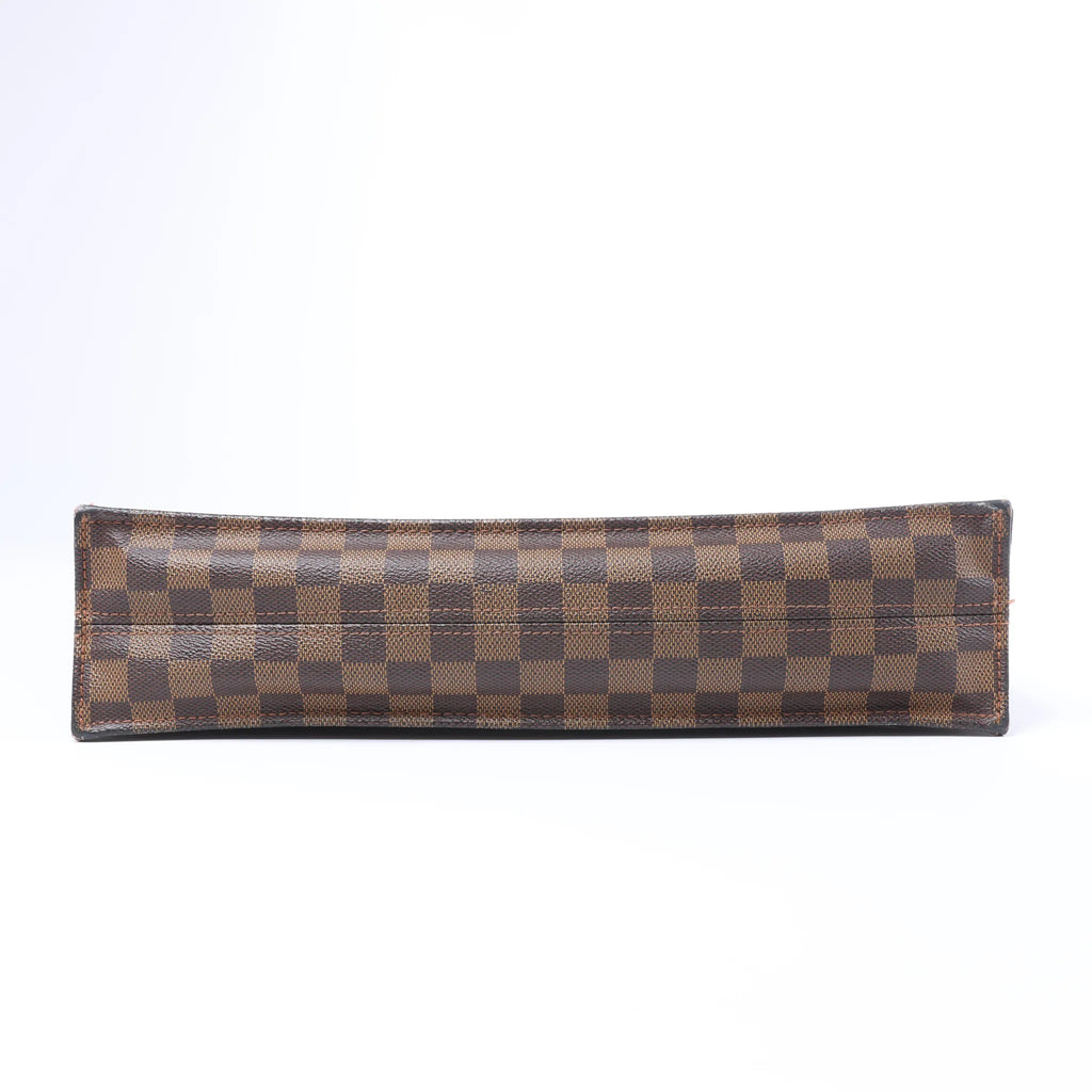 Louis Vuitton Sac Plat Damier Ebene Handbag in Brown N51140