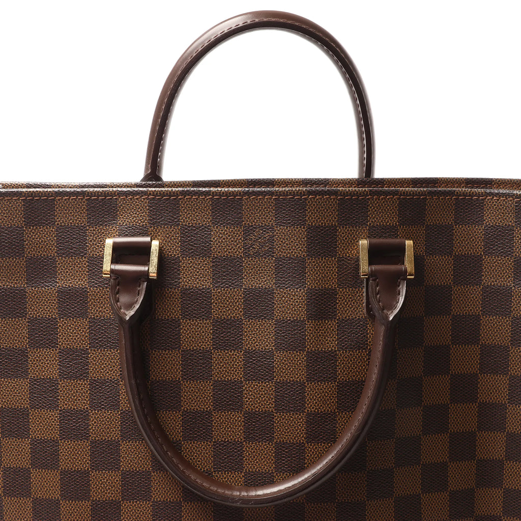 Louis Vuitton Sac Plat Damier Ebene Handbag in Brown N51140