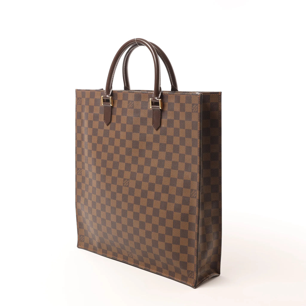 Louis Vuitton Sac Plat Damier Ebene Handbag in Brown N51140