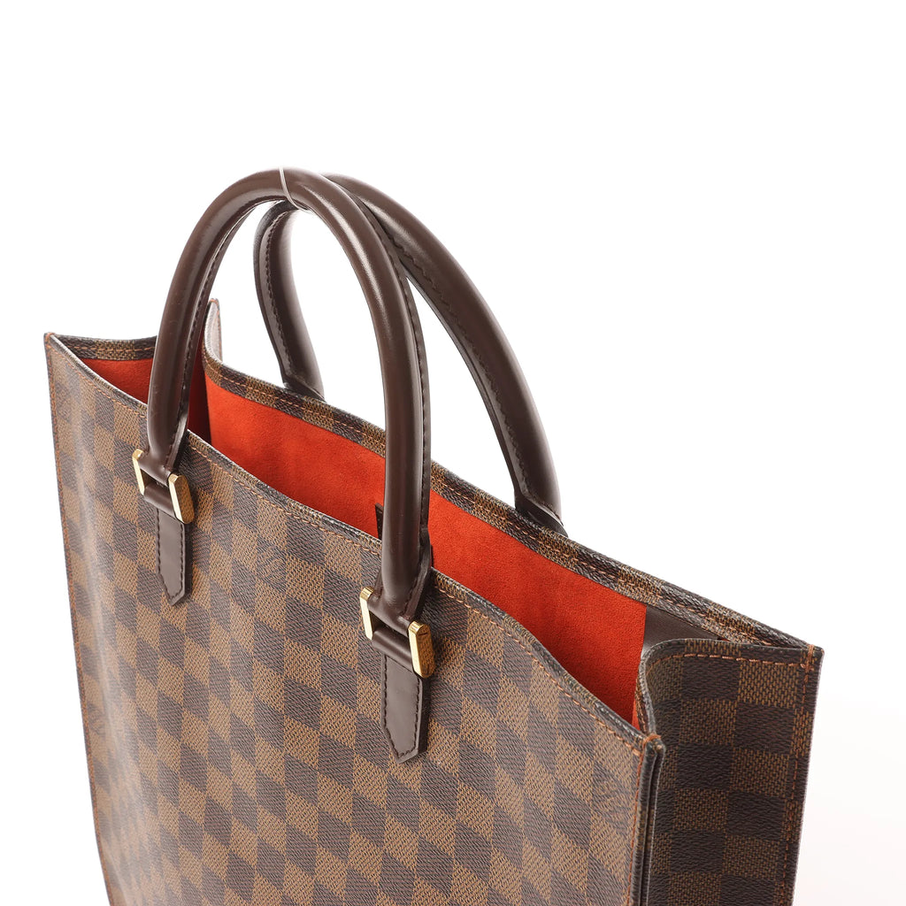 Louis Vuitton Sac Plat Damier Ebene Handbag in Brown N51140