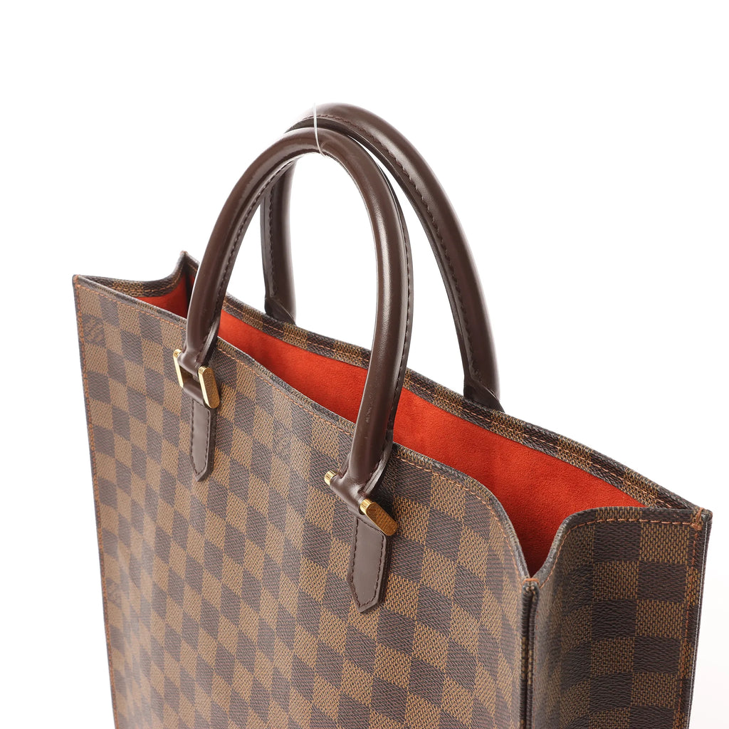 Louis Vuitton Sac Plat Damier Ebene Handbag in Brown N51140