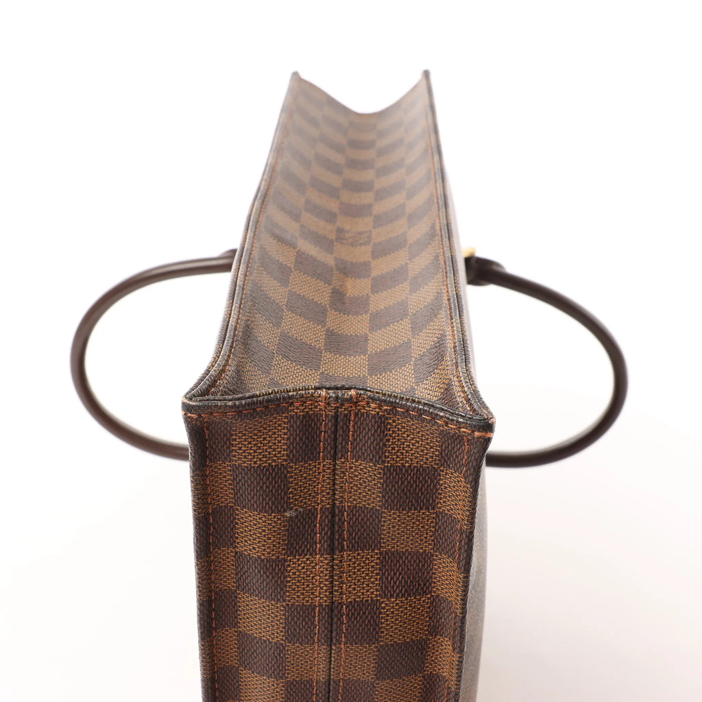 Louis Vuitton Sac Plat Damier Ebene Handbag in Brown N51140