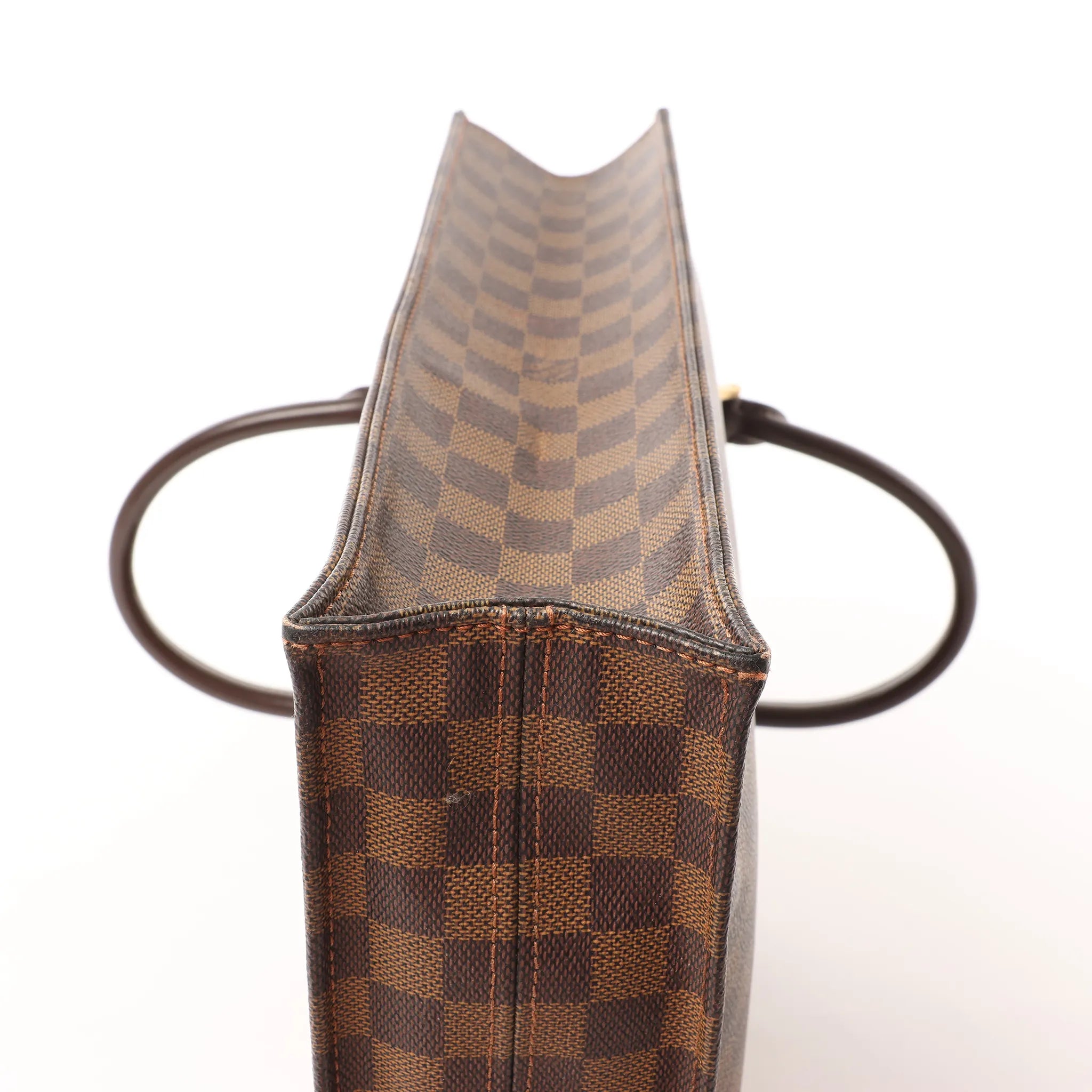 Louis Vuitton Sac Plat Damier Ebene Handbag in Brown N51140