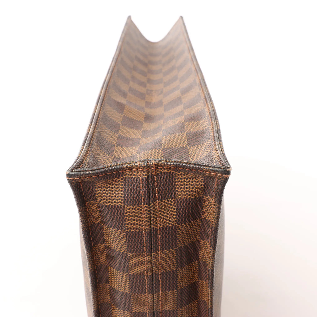Louis Vuitton Sac Plat Damier Ebene Handbag in Brown N51140