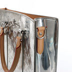 Louis Vuitton Sac Plat Limited Edition Monogram Mirror Handbag in Silver M45884