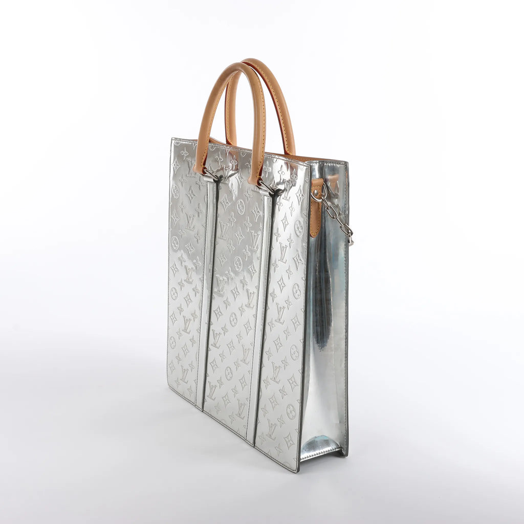Louis Vuitton Sac Plat Limited Edition Monogram Mirror Handbag in Silver M45884