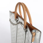 Louis Vuitton Sac Plat Limited Edition Monogram Mirror Handbag in Silver M45884