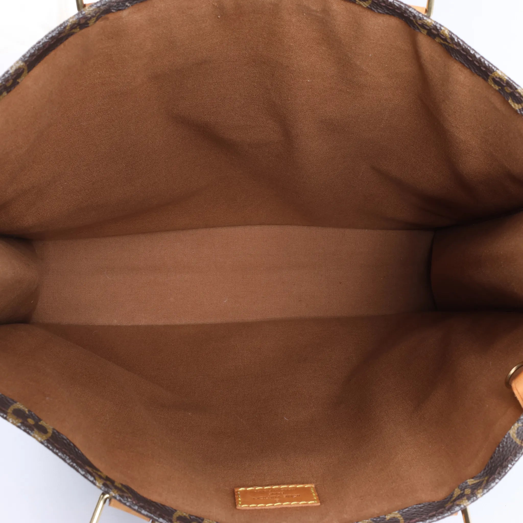 Louis Vuitton Sac Plat Monogram Canvas Handbag in Brown